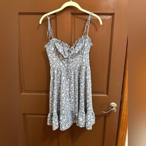 Cider Blue Floral Mini Dress